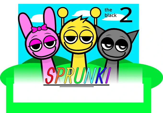 sprunki but black lines