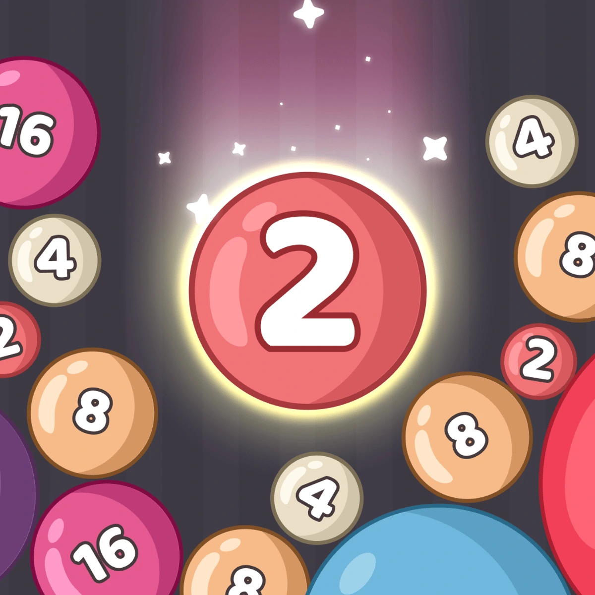 【スイカゲーム風】2048ボール
