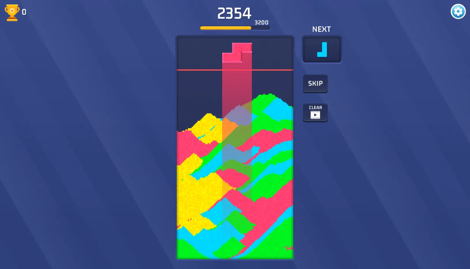 砂テトリスゲーム画面