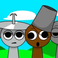 Sprunki But Characters Are Cube From GD game image