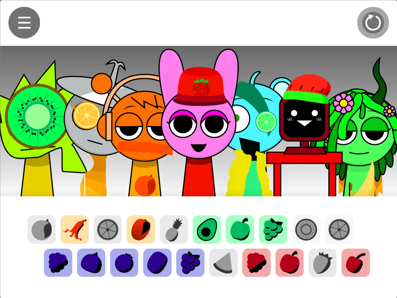 Sprunki But Fruity game image