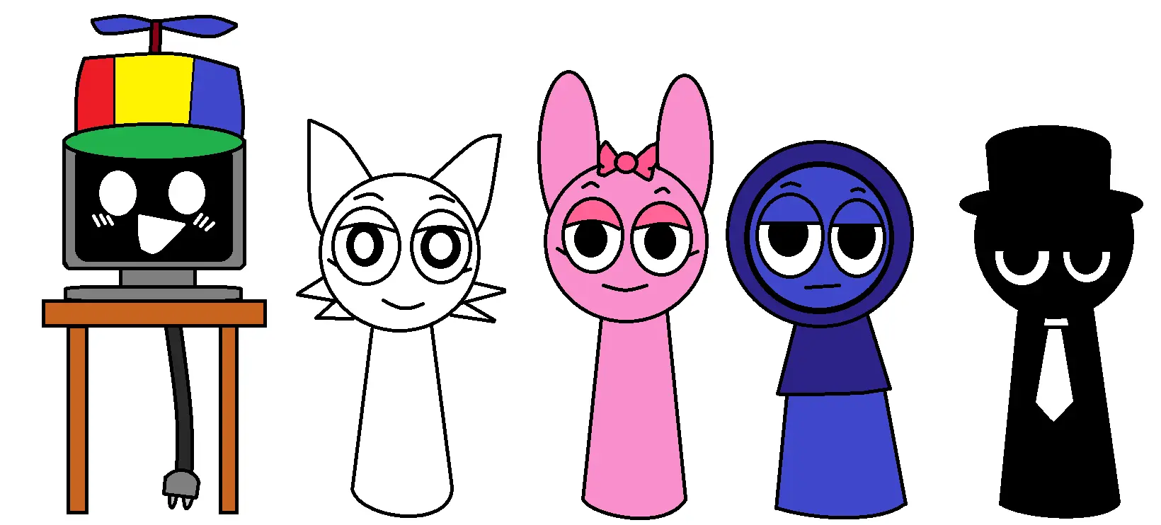ボーカルキャラの集合イラスト