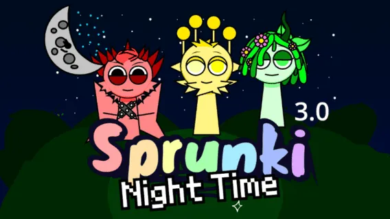 Sprunki Night Time 3.0 game image