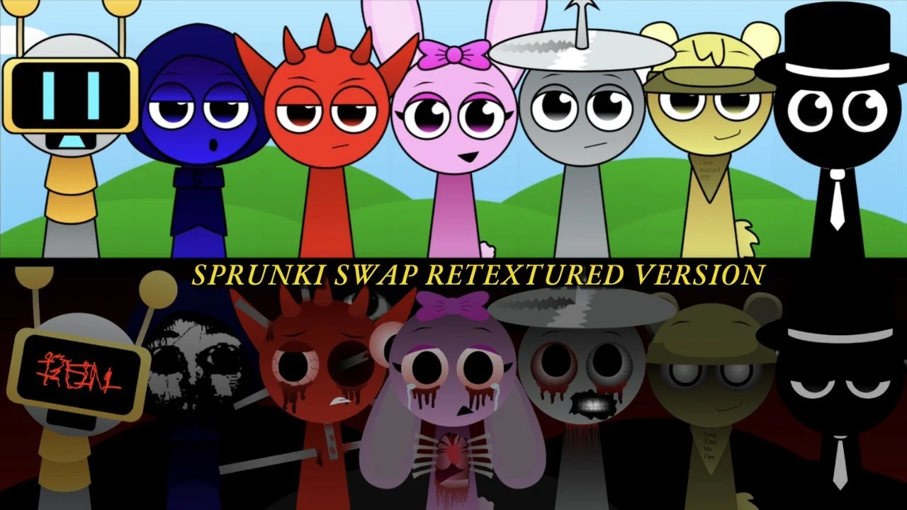 Sprunki Swap Retexturedのキャラクターたち