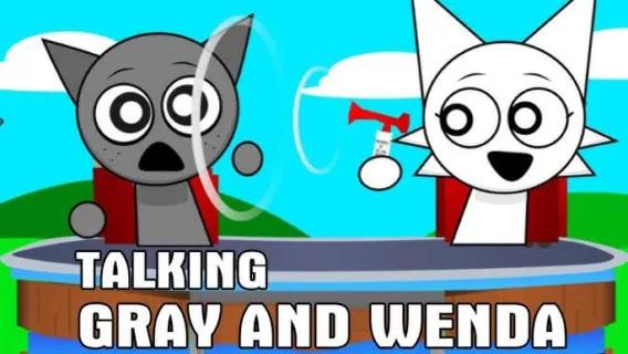 Sprunki Talking Gray & Wenda News game image